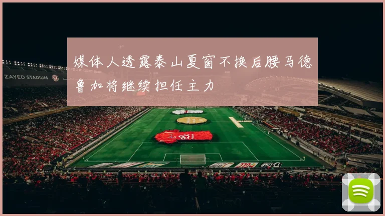 媒体人透露泰山夏窗不换后腰马德鲁加将继续担任主力